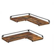 TEXTILOMANIA Corner shelves TAYLOR brown, 2 pcs - Shelf