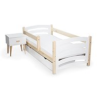 Textilomanie Children's bed MELA 80 x 160 cm white/pine, without grid - Bed