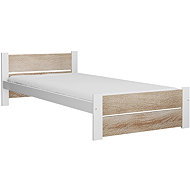 Textilomanie Ikaros Double 90 × 200 cm, bílá/dub - Bed