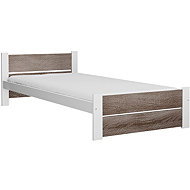 Textilomanie Ikaros Double 90 × 200 cm, White/Lanyz Oak - Bed