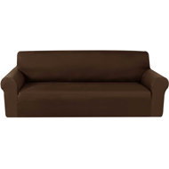 TEXTILOMANIE Tension cover for three-seater sofa Avero, brown - Cover
