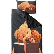 TEXTILOMANIA 3D microfiber bed linen BEARS dark grey - Bed Linen