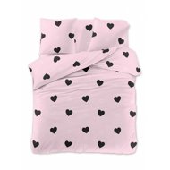 TEXTILOMANIE CORAZON pink microfiber bed linen 70 × 80 cm / 140 × 200 cm - Bed Linen