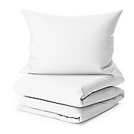 Textilomanie Standard Cotton Bedding, Button Fastening, White - Bed Linen