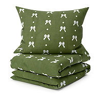 TEXTILOMANIE Microflannel bed linen, White Bow, 140 × 220 cm - Bed Linen