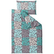 TEXTILOMANIA Cotton bed linen Kvadratus turquoise - Bed Linen