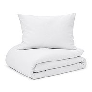 TEXTILOMANIE Standard white crepe bed linen, hotel-style pocket, 140 × 200 cm - Bed Linen