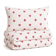 TEXTILOMANIE Heart Charm white cotton bed linen, 100% cotton, 140 × 200 cm - Bed Linen