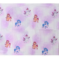 TEXTILOMANIE Children's cotton bed linen MY LITTLE PONY STARS white 60 × 70 cm / 140 × 200 cm - Bed Linen
