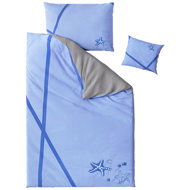 TEXTILOMANIA Microfiber bed linen STAR blue 140 × 200 cm + pillowcase - Bed Linen
