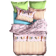 TEXTILOMANIE French microfiber bed linen CHUCK orange 2 pcs 80 × 80 cm / 200 × 220 cm - Bed Linen