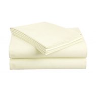 TEXTILOMANIE Cotton sheet 140 × 240 cm, cream - Bedsheet