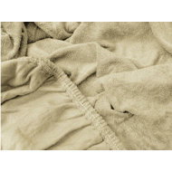TEXTILOMANIE Terry sheet 90 × 200 cm, cream - Bedsheet