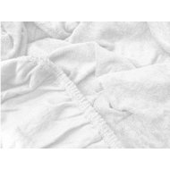 TEXTILOMANIE Terry bed sheet Basic white 90 × 200 cm - Bedsheet