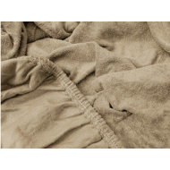 TEXTILOMANIE Terry sheet 90 × 200 cm, beige - Bedsheet