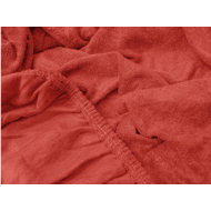 TEXTILOMANIE Terry sheet Exclusive red 90 × 200 cm - Bedsheet
