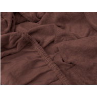 TEXTILOMANIE Terry sheet Exclusive dark brown 90 × 200 cm - Bedsheet