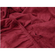 TEXTILOMANIE Terry sheet Exclusive burgundy 90 × 200 cm - Bedsheet