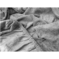 TEXTILOMANIE Terry sheet light grey 90 × 200 cm - Bedsheet