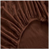 TEXTILOMANIE Microplush sheet Brone 180 × 200 cm brown - Bedsheet