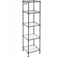TEXTILOMANIE Logar Modular shelf with black construction, 5 shelves - Shelving Unit