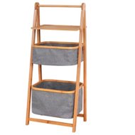 TEXTILOMANIA Telmina Shelf with shelf bamboo grey - Shelving Unit
