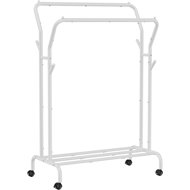 TEXTILOMANIE Double row Hasar mobile clothes rack white - Clothes Hanger