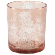 TEXTILOMANIA Pink glass candle holder Cenar Pink - Candlestick