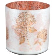 TEXTILOMANIA Pink glass candle holder Alissa - Candlestick