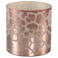 TEXTILOMANIA Pink glass candle holder Desiree Giraffe - Candlestick