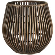 TEXTILOMANIA Metal candle holder Helsinki brown - Candlestick