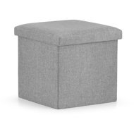 TEXTILOMANIA Folding stool FURELA L 38 × 38 × 38 cm, grey - Ottoman