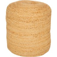 TEXTILOMANIA Jute stool POEF, beige - Ottoman