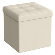 TEXTILOMANIE Taburette with storage OTTOMAN 30 × 30 cm, cream - Ottoman