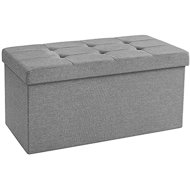 TEXTILOMANIA Multipurpose storage stool OTTOMAN, grey - Ottoman
