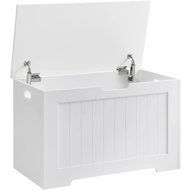 TEXTILOMANIE Lehac Storage box and bench with lid white - Chest