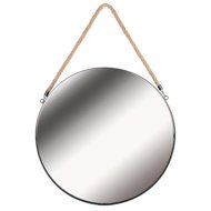 TEXTILOMANIA Mirror round, black, 50 cm - Mirror