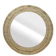 TEXTILOMANIA Roti round, with jute frame, 70 cm - Mirror