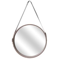 TEXTILOMANIA Wooden natural, round, 40 cm - Mirror