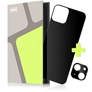 Tempered Glass Protector for the back of iPhone 14 + camera glass, black - Glass Screen Protector