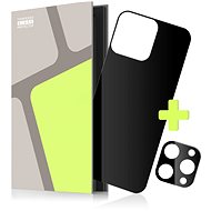 Tempered Glass Protector for the back of iPhone 14 Pro Max + camera glass, black - Glass Screen Protector
