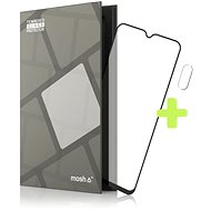 Tempered Glass Protector Frame for Samsung Galaxy A20s, Black + Camera Glass - Glass Screen Protector