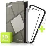 Tempered Glass Protector pre iPhone 12 Mini, 3D Case Friendly, Čierne + sklo na kameru - Ochranné sklo