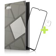 Tempered Glass Protector Framed for Motorola Moto E7 Plus, black + camera glass - Camera Glass