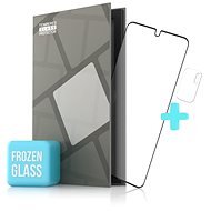 Tempered Glass Protector mattierter Rahmen für Xiaomi Redmi Note 10 5G, schwarz + Kameraglas - Schutzglas