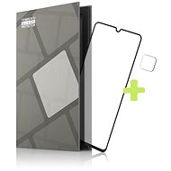 Tempered Glass Protector Bezel for Samsung Galaxy M22, Black + Camera Glass - Glass Screen Protector