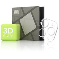 Gehärteter Glasschutz für iPhone 13 Pro Max / 13 Pro - 3D-Glas, Silber (Case friendly) - Objektiv-Schutzglas