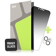 Tempered Glass Protector na iPhone 14, Privacy Glass + sklo na kameru (Case Friendly) - Ochranné sklo