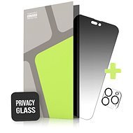 Tempered Glass Protector na iPhone 14 Pro, Privacy Glass + sklo na kameru (Case Friendly) - Ochranné sklo