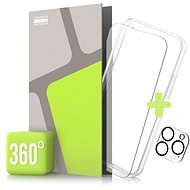 Tempered Glass Protector 360° az iPhone 14 Próhoz + kameravédő + védőkeret - Kamera védő fólia